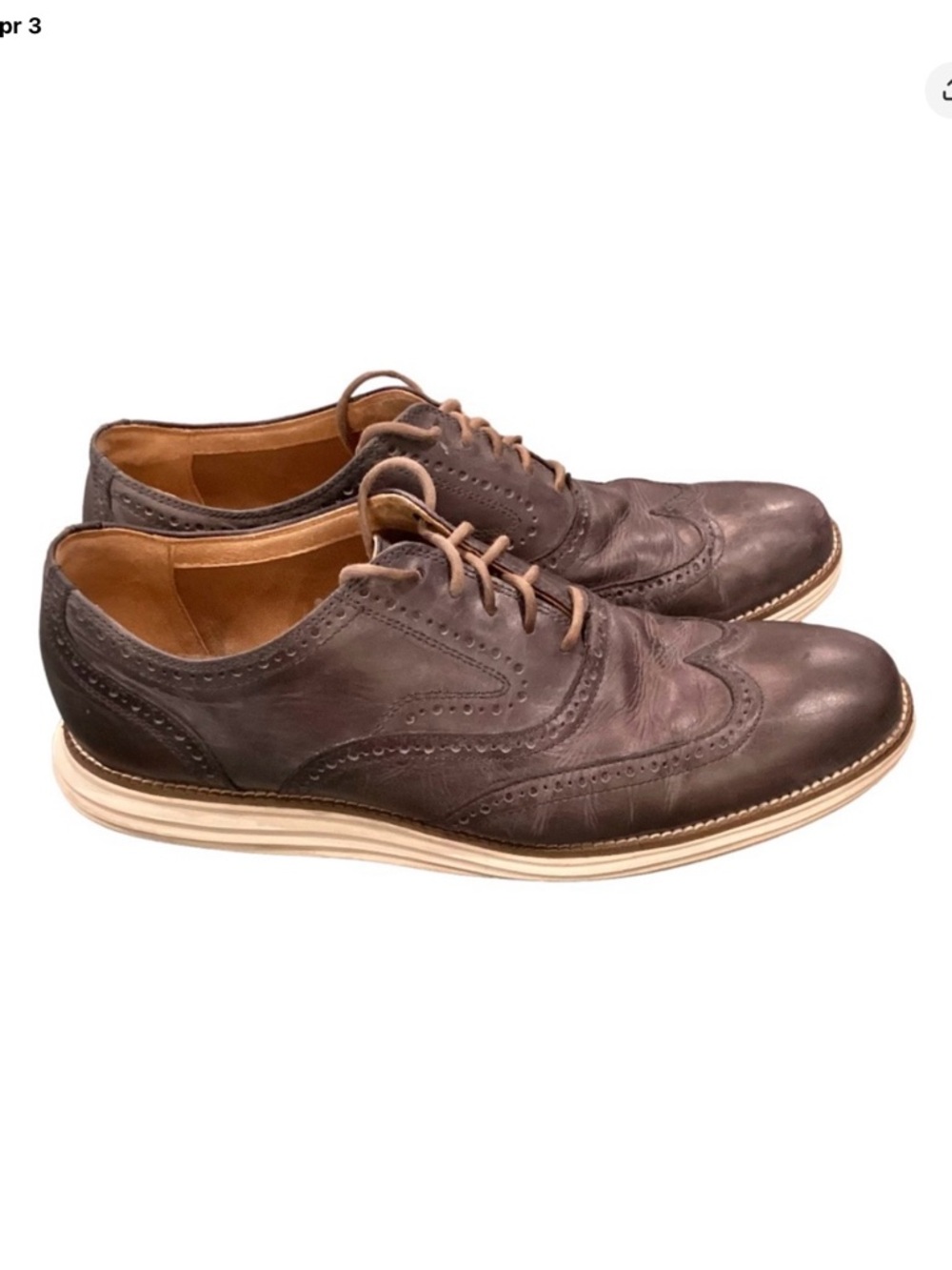 Cole Haan 11.5 Men's ØriginalGrand Wingtip Oxfords Gray Leather Comfort Shoes